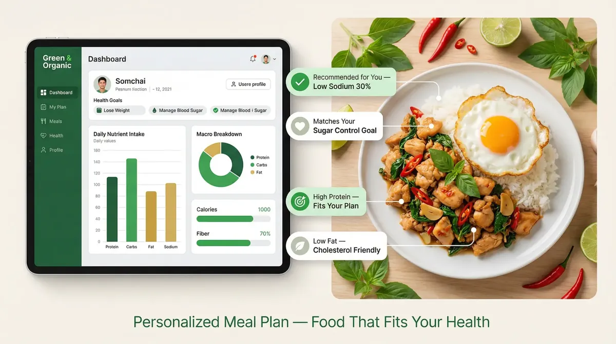 ปิ่นโตอาหารตามสุขภาพรายคน