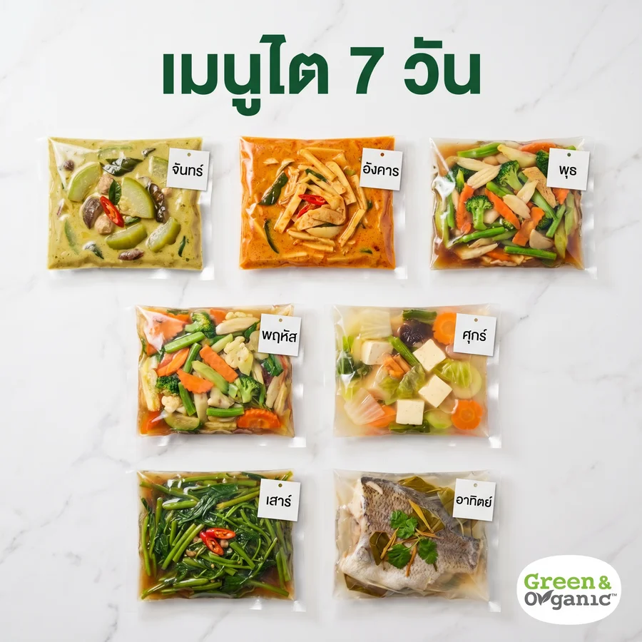 เมนูอาหารโรคไต 7 วัน Green & Organic
