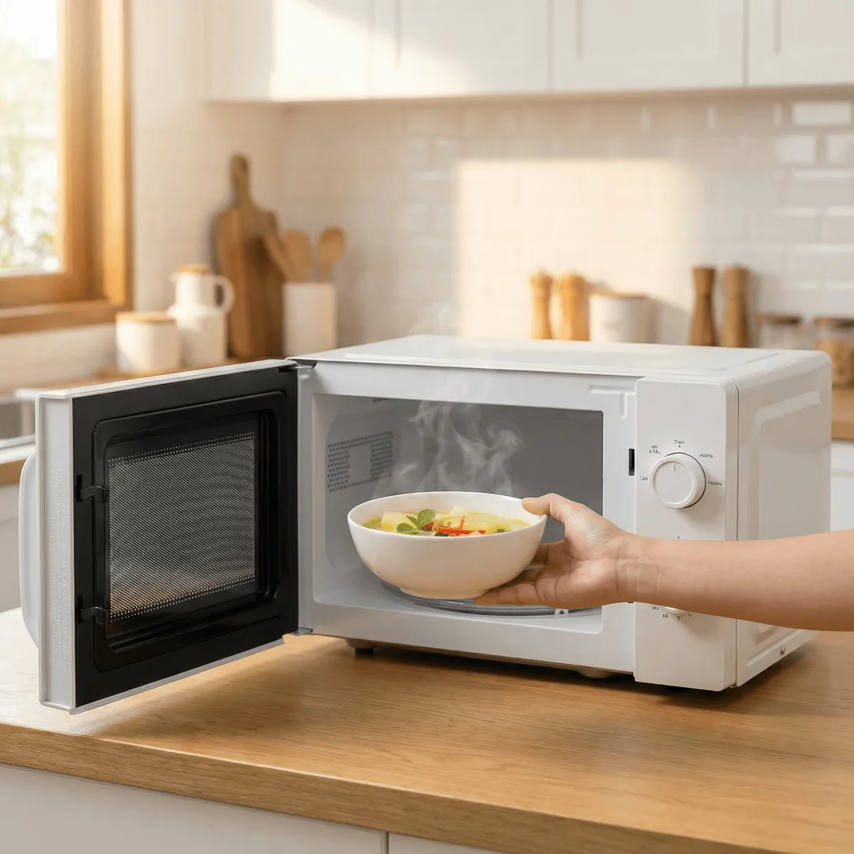 ขั้นตอนที่ 2 อุ่นไมโครเวฟ