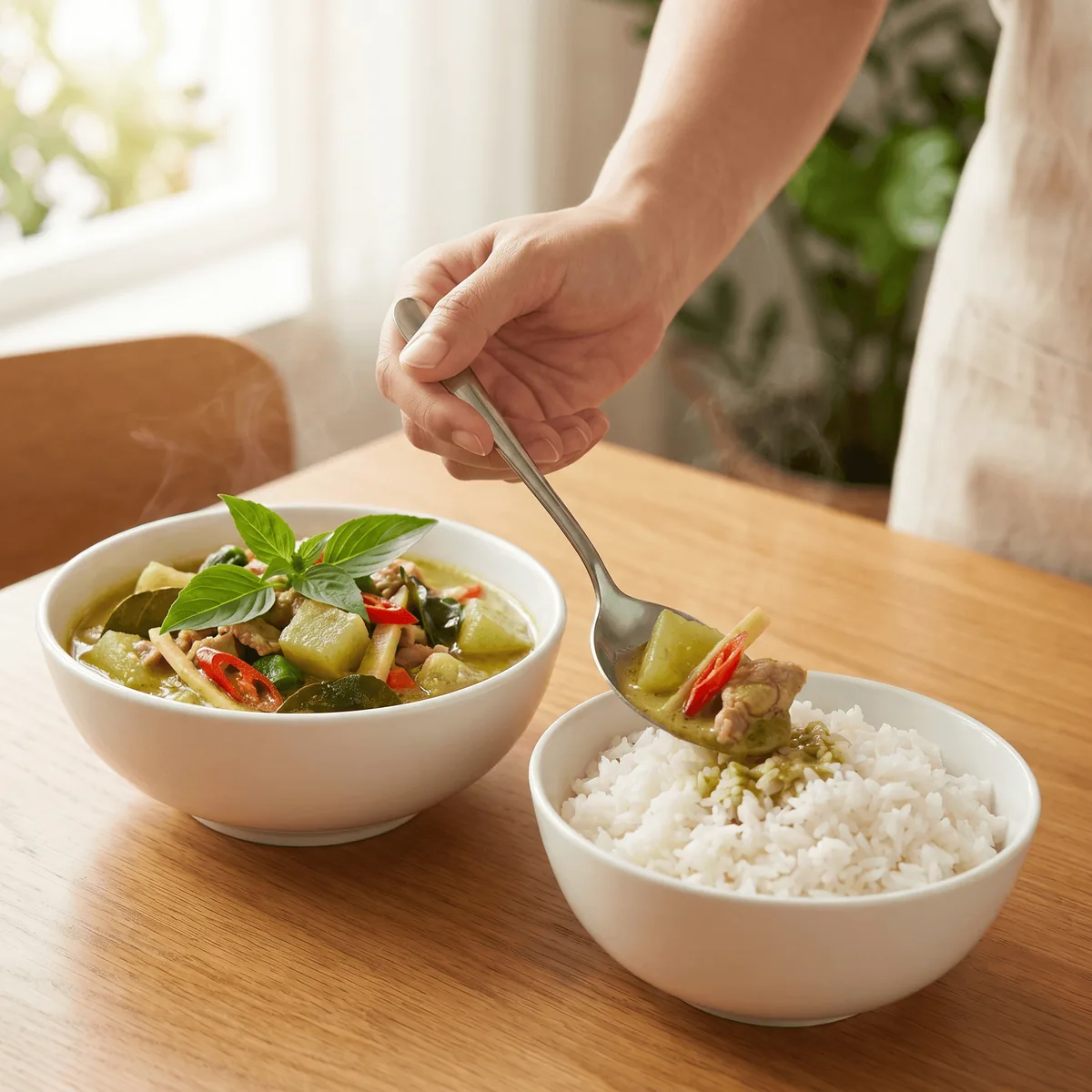 ขั้นตอนที่ 3 ราดข้าวทานเลย